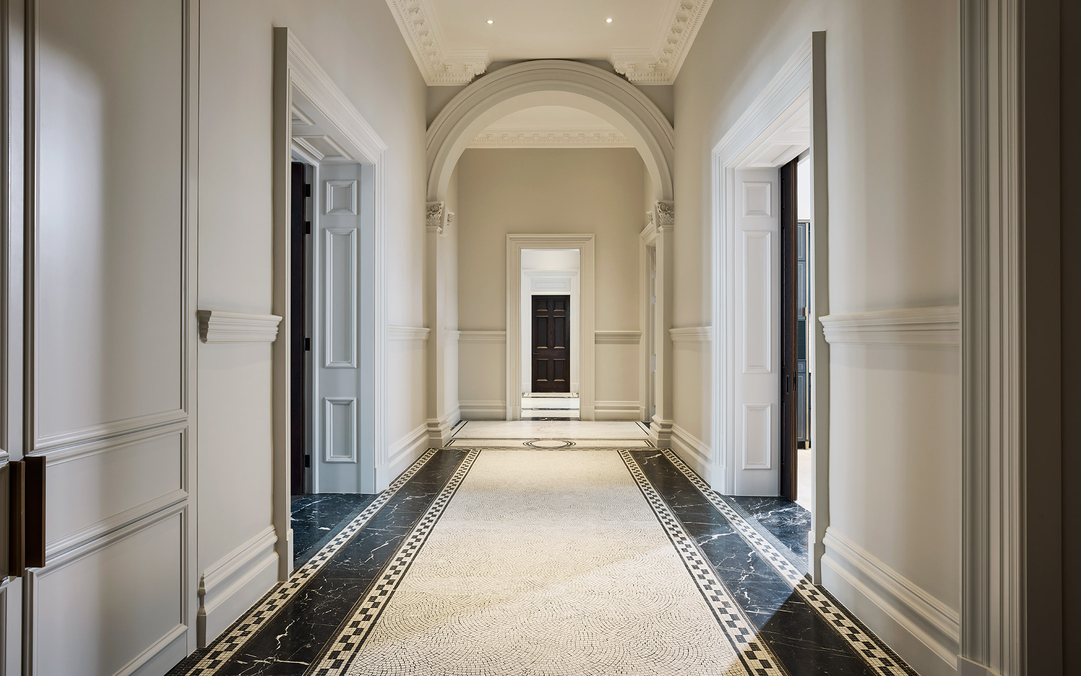 Restored corridor - The OWO - grade II listed building