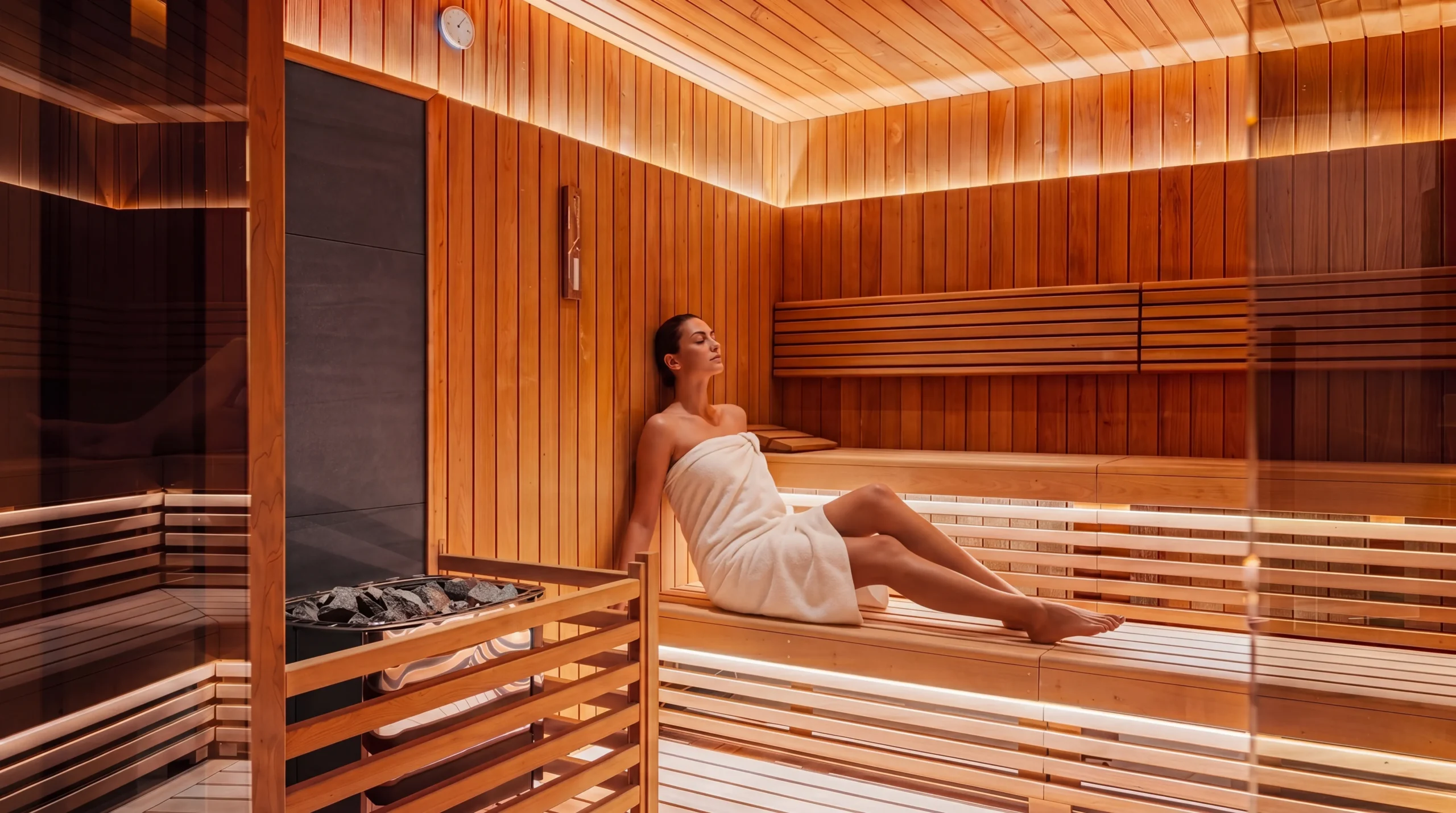 Sauna, steam and cold plunge